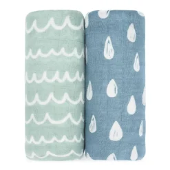 Sleep Sacks + Wraps-Comfycubs Muslin Swaddle Blankets (2 Pack)