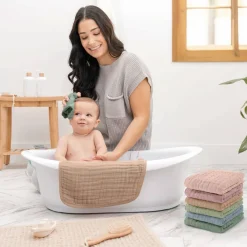 Towels + Cloths-Comfycubs Muslin Washcloths (6 Pack)