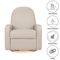 Soft Soles|Perforated Sneakers-Babyletto Nami Electronic Glider Recliner with USB (Eco-Weave)