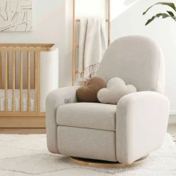 Soft Soles|Perforated Sneakers-Babyletto Nami Electronic Glider Recliner with USB (Eco-Weave)