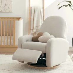 Soft Soles|Perforated Sneakers-Babyletto Nami Electronic Glider Recliner with USB (Eco-Weave)