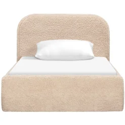 Twin Beds + Trundles-Babyletto Nara Twin Bed (Shearling)