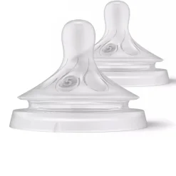 Nipples + Bottle Accessories-Philips Avent Natural Nipple - Flow 5 6m+