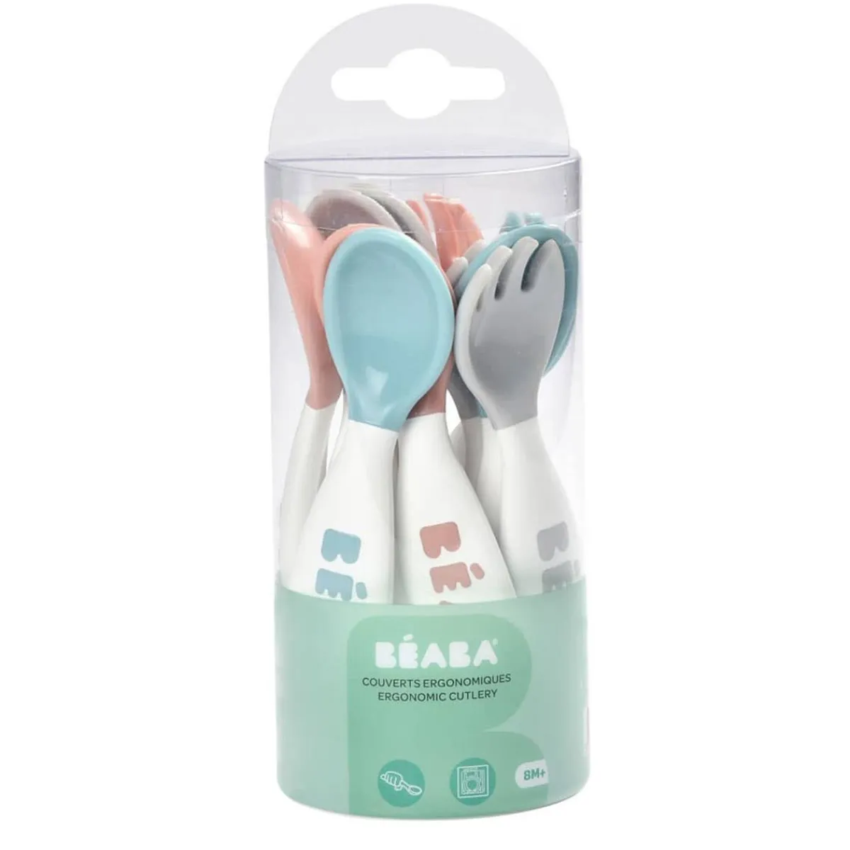 Kids Utensils|Toddler Training Utensils-Beaba 2nd Stage Cutlery (Set of 10)