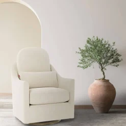 Gliders-Monte Design Nessa Glider - Fabric with Espresso Base