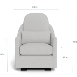 Gliders-Monte Design Nessa Glider - Fabric with Espresso Base