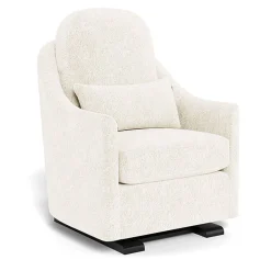 Gliders-Monte Design Nessa Glider - Faux Sheepskin with Espresso Base