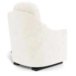 Gliders-Monte Design Nessa Glider - Faux Sheepskin with Espresso Base