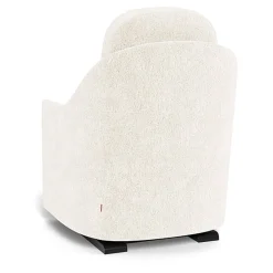 Gliders-Monte Design Nessa Glider - Faux Sheepskin with Espresso Base