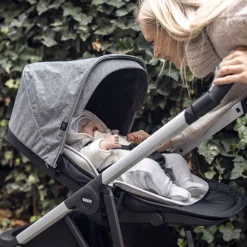 Stroller Accessories-Thule Newborn Inlay Grey