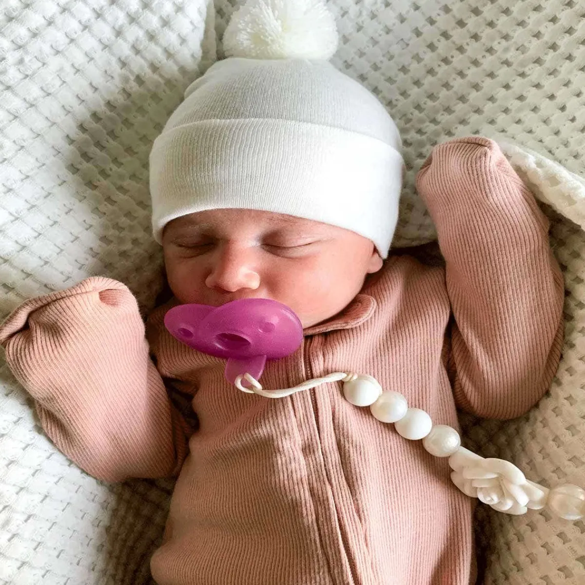 Winter Hats|Infant Hats-Kidcentral Essentials Newborn Pompom Hat