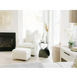 Gliders-Oilo Nola Swivel Glider with Wood Base (Grade D)