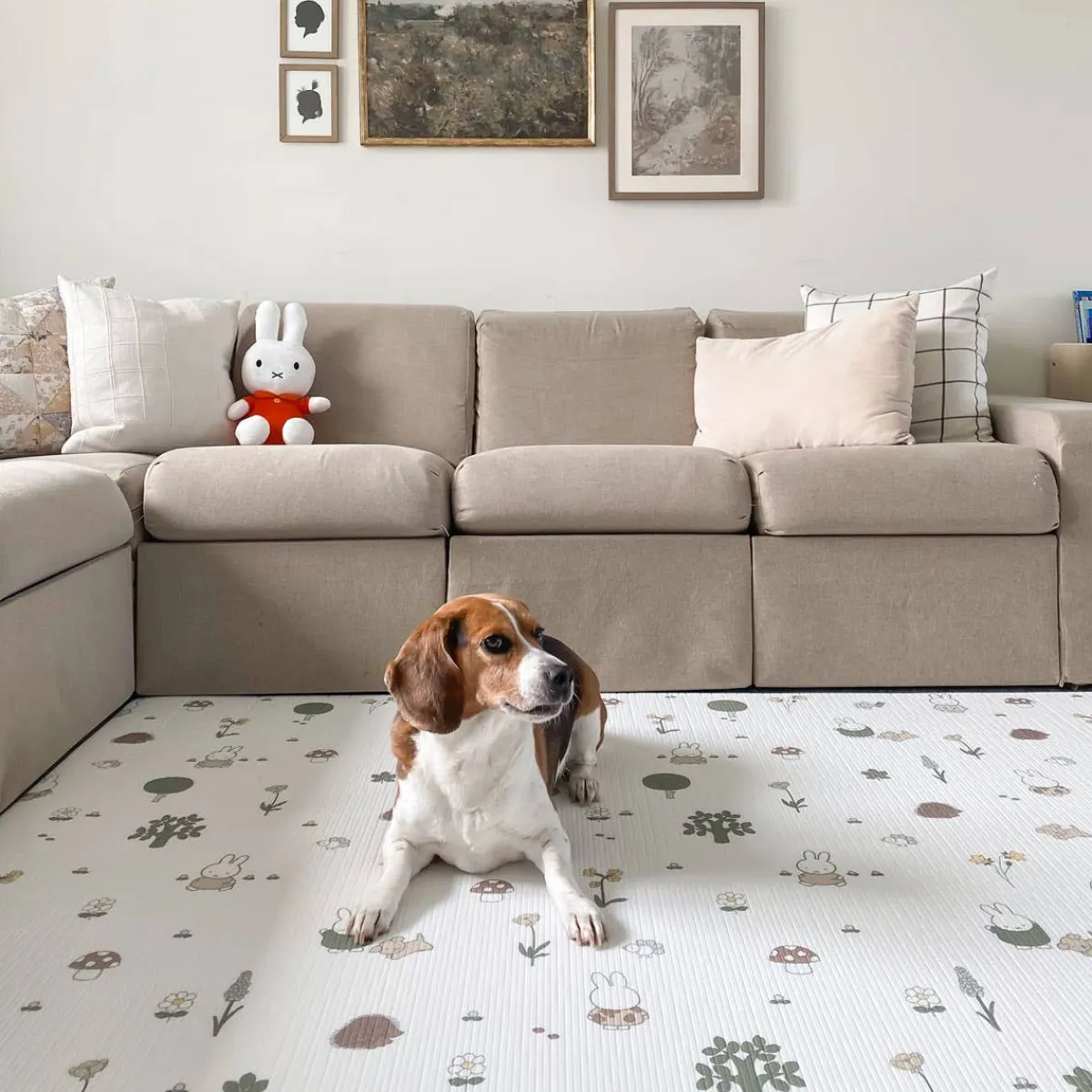 Rugs|Play Mats-LITTLE Bot x Miffy Ofie Playmat (Special Edition)