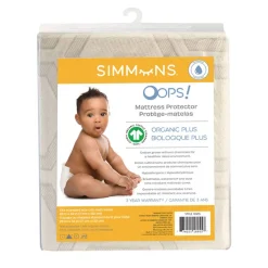 Crib Mattress Protection-Simmons OOPS Organic Plus Crib Mattress Protector