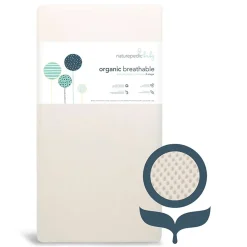 Crib Mattresses-Naturepedic Organic Breathable 2-Stage Crib Mattress