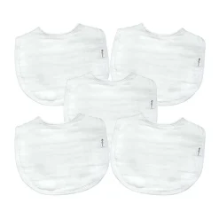 Bibs + Burps-Green Sprouts Organic Cotton Muslin Bibs (5 Pack)