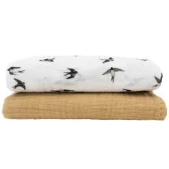 Blankets|Sleep Sacks + Wraps-Little Unicorn Organic Cotton Muslin Swaddle (2 Pack)