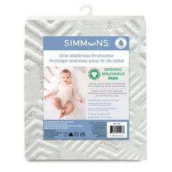 Crib Mattress Protection-Simmons Organic Crib Waterproof Mattress Protector