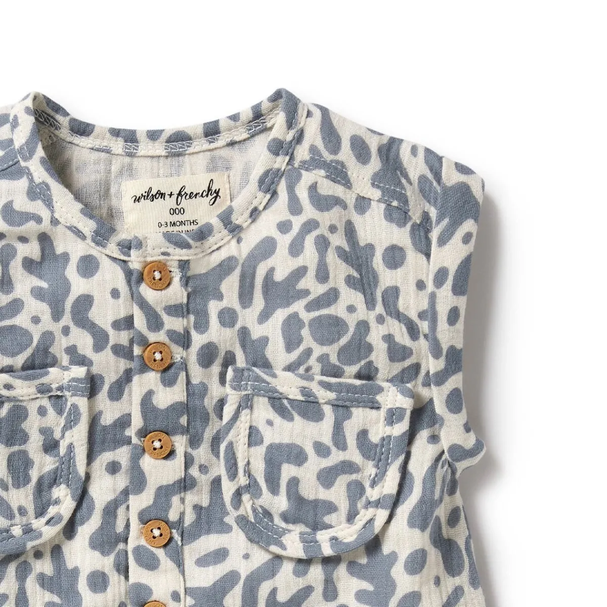Rompers-Wilson + Frenchy Organic Crinkle Growsuit