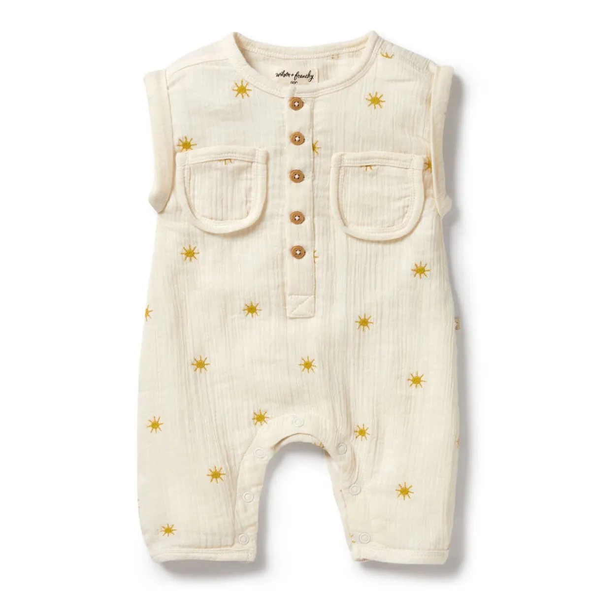 Rompers-Wilson + Frenchy Organic Crinkle Growsuit