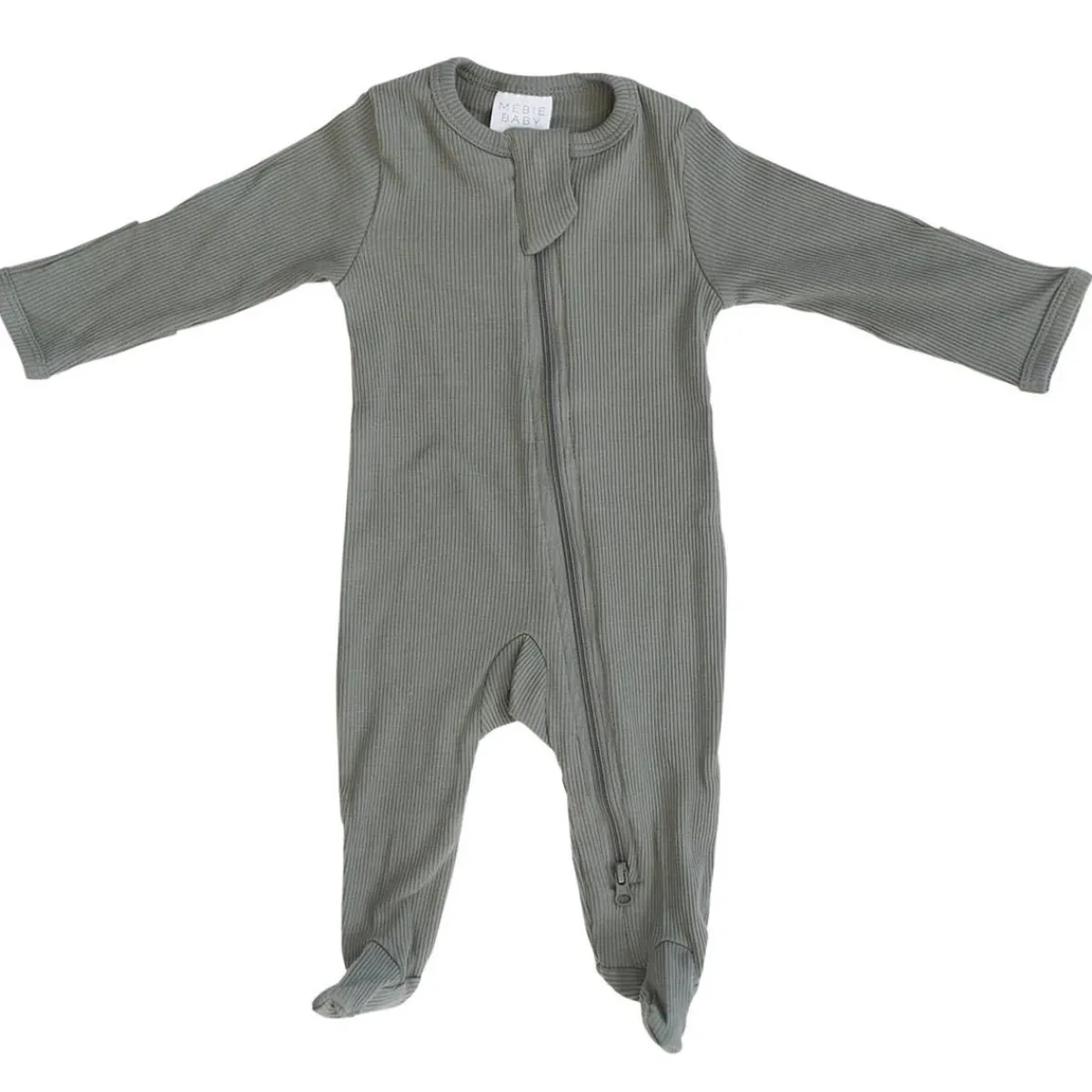 Onesies|Sleepers-Mebie Baby Organic Footed Zipper One-Piece