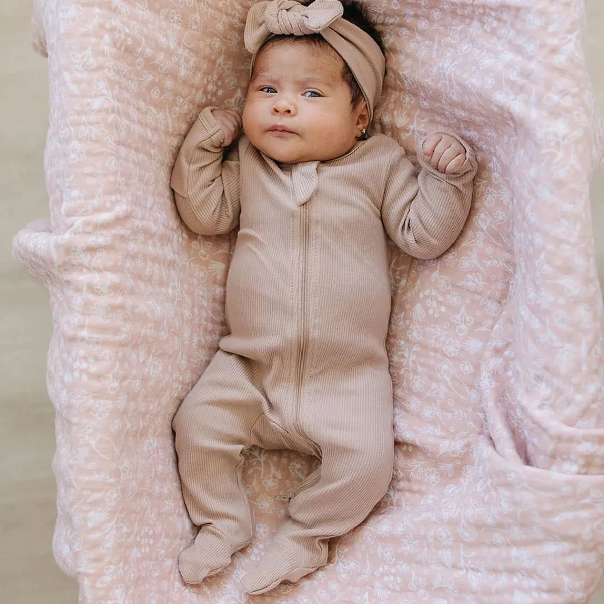 Onesies|Sleepers-Mebie Baby Organic Footed Zipper One-Piece