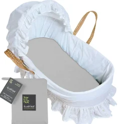 Bassinet Sheets-Kushies Organic Jersey Bassinet Fitted Sheet (Solid)