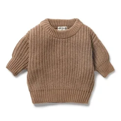 Sweaters + Jackets-Wilson + Frenchy Organic Knitted Bear Jumper