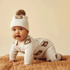 Rompers-Wilson + Frenchy Organic Knitted Jacquard Growsuit