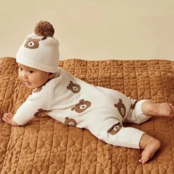 Rompers-Wilson + Frenchy Organic Knitted Jacquard Growsuit