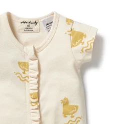 Onesies|Sleepers-Wilson + Frenchy Organic Ruffle Zipsuit