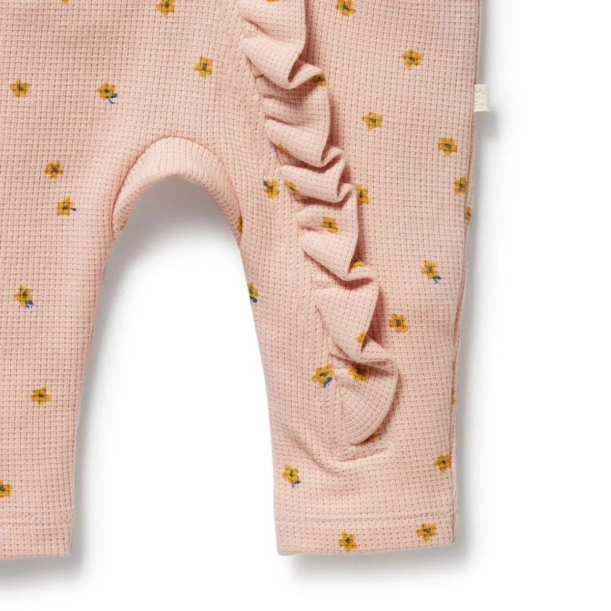 Onesies|Sleepers-Wilson + Frenchy Organic Waffle Ruffle Zipsuit