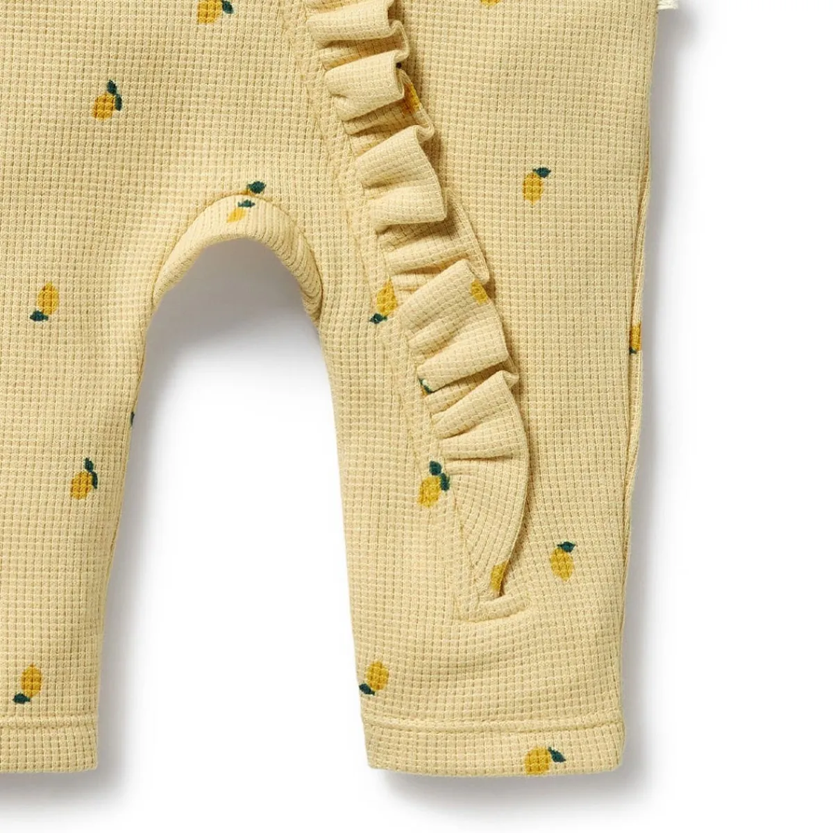 Onesies|Sleepers-Wilson + Frenchy Organic Waffle Ruffle Zipsuit