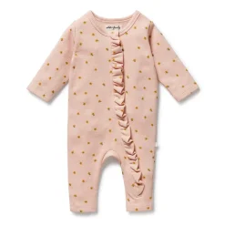 Onesies|Sleepers-Wilson + Frenchy Organic Waffle Ruffle Zipsuit