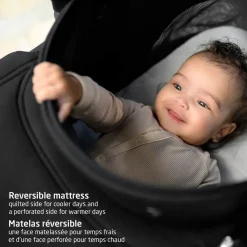 Stroller Accessories-Maxi-Cosi Oria Bassinet Carry Cot Twillic Black
