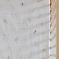 Crib Fitted Sheets-Pehr Over the Moon Crib Sheet
