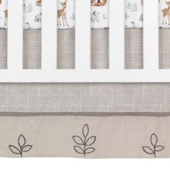 Crib Bedding Sets-Lambs & Ivy Painted Forest 4 Piece Crib Set