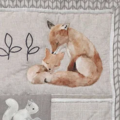 Crib Bedding Sets-Lambs & Ivy Painted Forest 4 Piece Crib Set