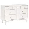Dressers|Wck Exclusive Furniture-Babyletto Palma 7 Drawer Double Dresser - Warm White