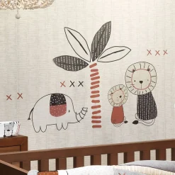 Crib Bedding Sets-Lambs & Ivy Patchwork Jungle 4 Piece Crib Set