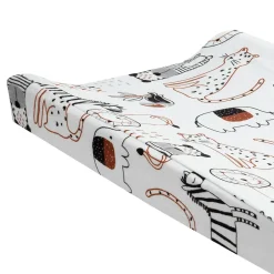 Changing Pads + Covers-Lambs & Ivy Patchwork Jungle Change Pad Cover