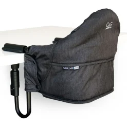 High Chairs & Boosters|Highchairs + Boosters-Guzzie + Guss Perch Chair (Black Frame) - Raven