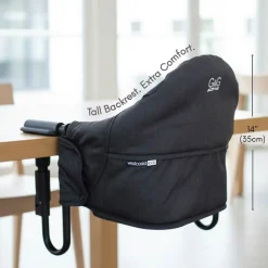 High Chairs & Boosters|Highchairs + Boosters-Guzzie + Guss Perch Chair (Black Frame) - Raven