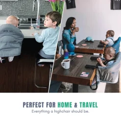 High Chairs & Boosters|Highchairs + Boosters-Guzzie + Guss Perch Chair (Black Frame) - Raven
