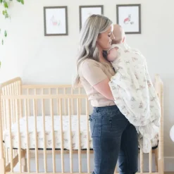 Crib Fitted Sheets-Saranoni Peter Rabbit Muslin Crib Sheet