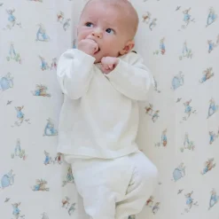 Crib Fitted Sheets-Saranoni Peter Rabbit Muslin Crib Sheet