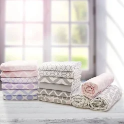 Travel Crib Sheets-Kushies Playpen Sheet Flannel (Print)