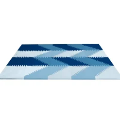 Rugs|Play Mats-Skip Hop Playspot Geo Foam Floor Tiles (Blue Ombre)