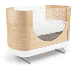Oval Cribs|Convertible Cribs-Ubabub Pod 2-in-1 Crib Natural