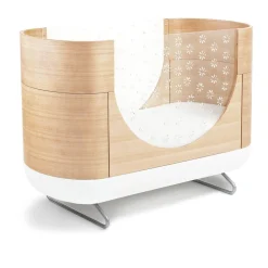 Oval Cribs|Convertible Cribs-Ubabub Pod 2-in-1 Crib Natural
